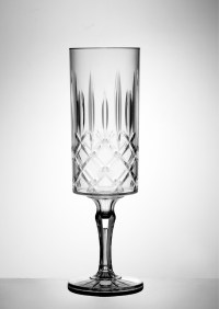Elite Premium Kristal 7oz Champagne Flute – clear polycarbonate, virtually unbreakable, made in UK